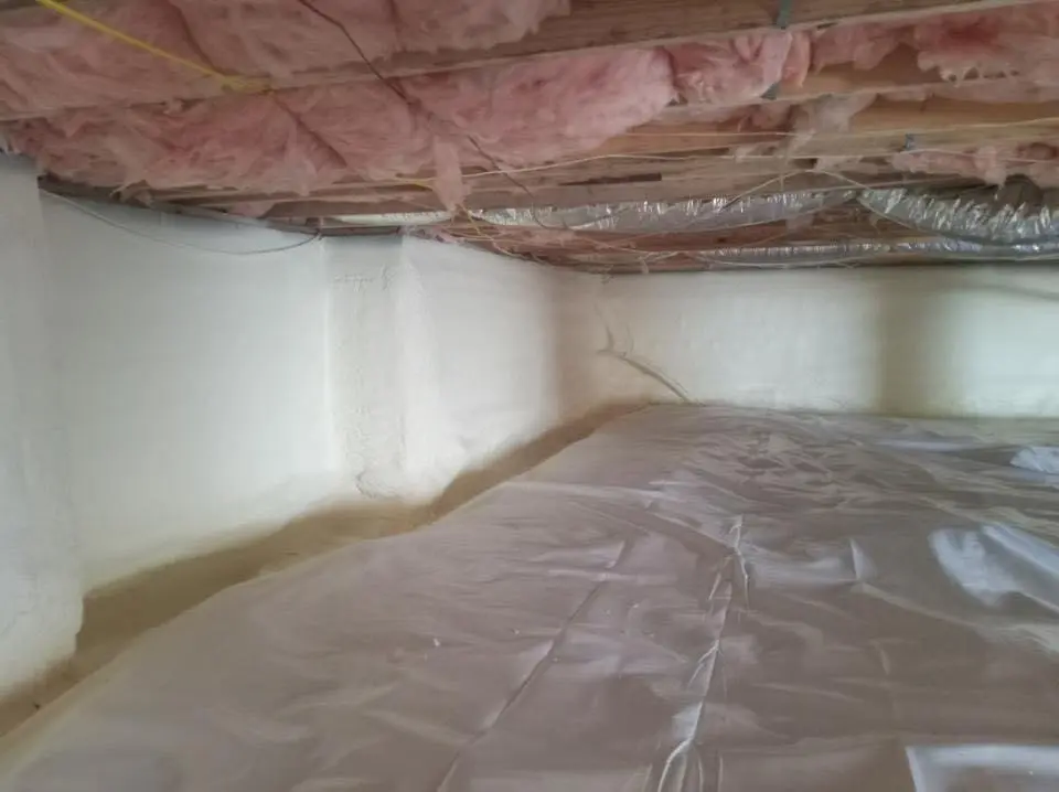 Crawl space encapsulation with closed-cell spray foam for Roof Maintenance in Kingsford